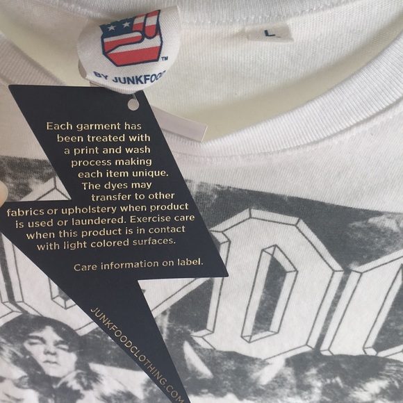 AC/DC long sleeved Junk Food tee (Men’s size) NWT - Picture 5 of 6